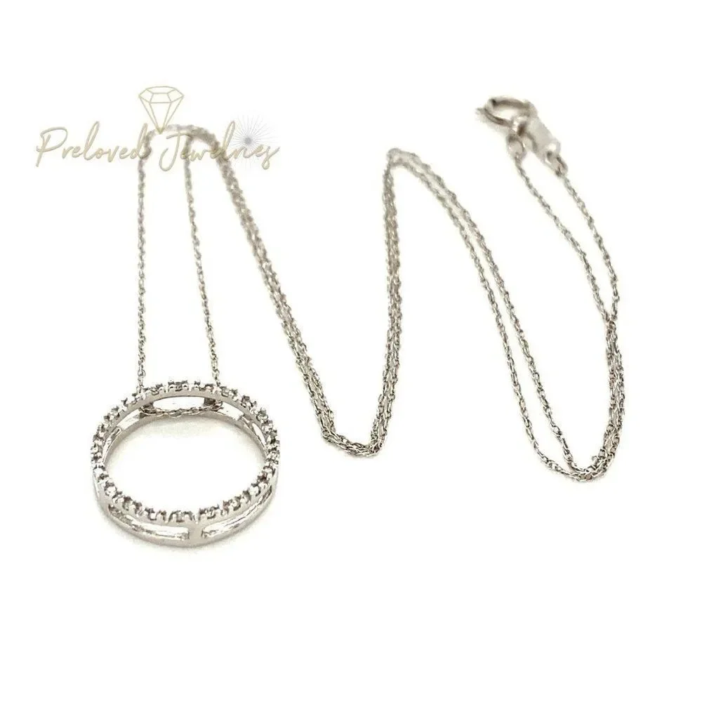 10k Diamond Eternity Pendant Necklace - Picture 3 of 10